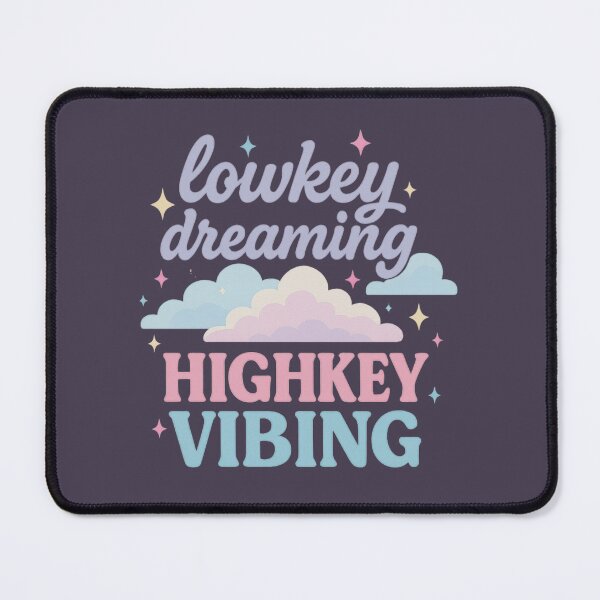 Item preview, Lowkey Dreaming Highkey Vibing – Aesthetic Pastel Clouds Design designed and sold by MOAVE-Design.