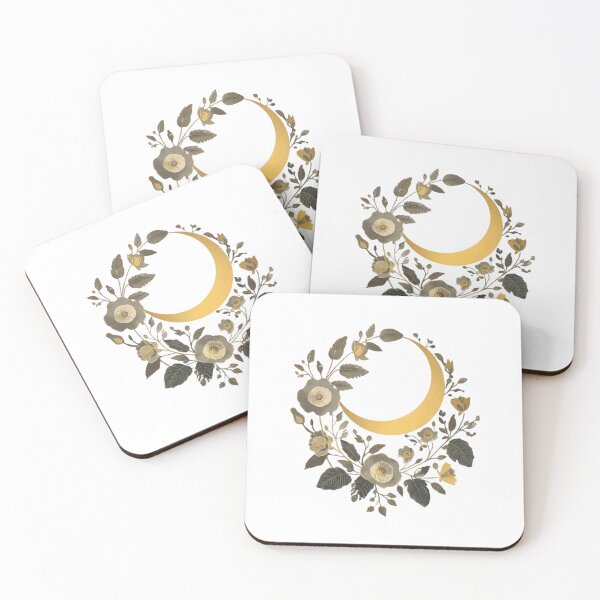 Item preview, Celestial Moon Framed by Dreamy Botanicals designed and sold by The Crazy Cat Lady.