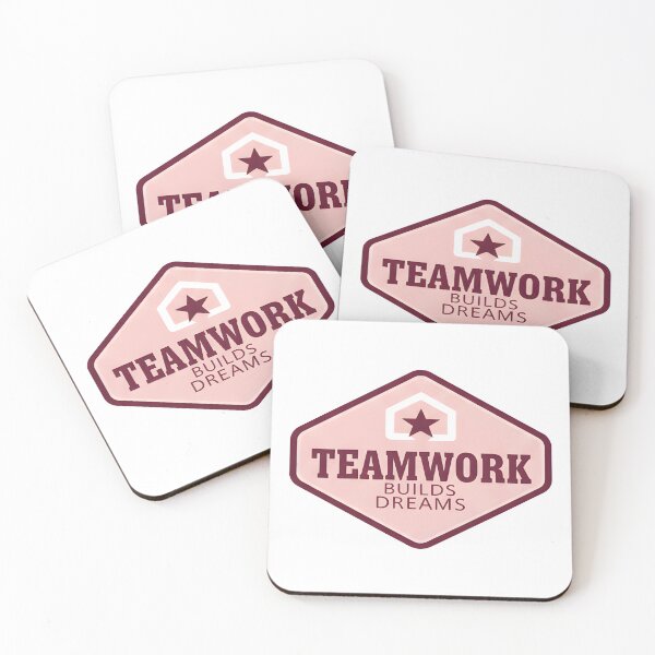 Artikelvorschau, Teamwork Builds Dreams Badge entworfen und verkauft von WG AMAZING DESIGN.