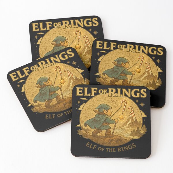 Item preview, Elf of Rings – Funny Christmas LOTR Parody Art designed and sold by AddictiveDesign.
