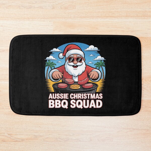 Item preview, Aussie Christmas BBQ Santa Funny Holiday Gift T-Shirt designed and sold by Slaw-Creation.