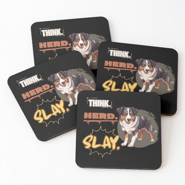 Item preview, Think Herd Slay Funny Australian Shepherd Herding Dog Design designed and sold by Kotalo.