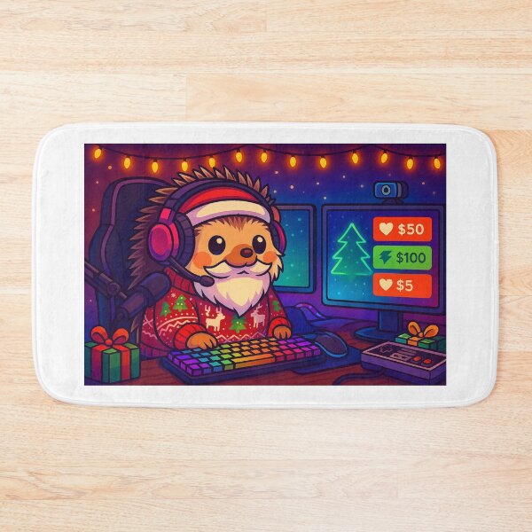 Item preview, Epic Gaming Hedgehog Christmas ,Ultimate Gamer Pet Setup designed and sold by E.D.CH designs..