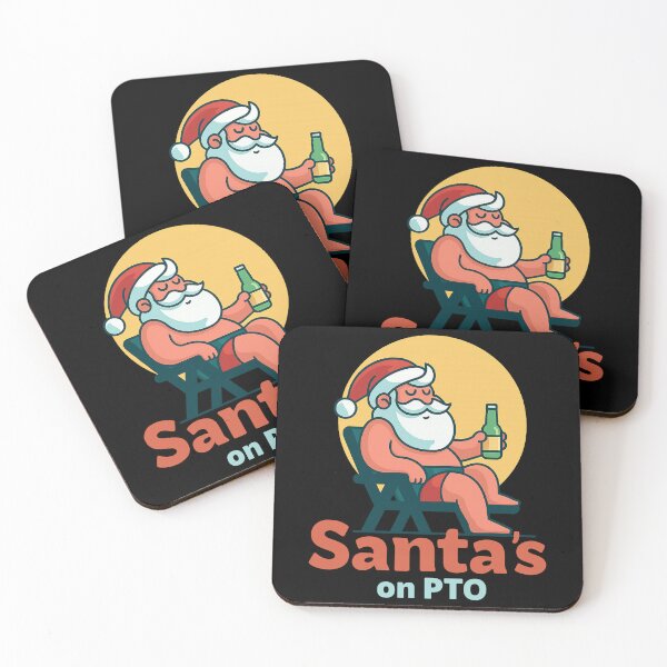 Item preview, Santa Vacation Cartoon PNG | Funny Santa Beach Art designed and sold by DrawHandArt.