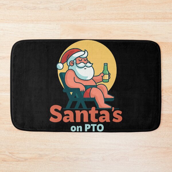 Item preview, Santa Vacation Cartoon PNG | Funny Santa Beach Art designed and sold by DrawHandArt.