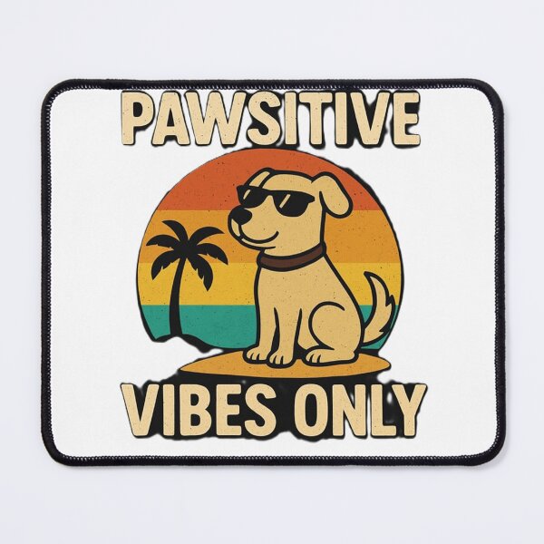 Item preview, Pawsitive Vibes Only Retro Dog Design designed and sold by vitotheking.