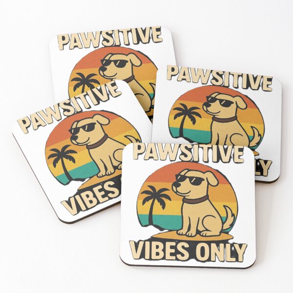 Item preview, Pawsitive Vibes Only Retro Dog Design designed and sold by vitotheking.