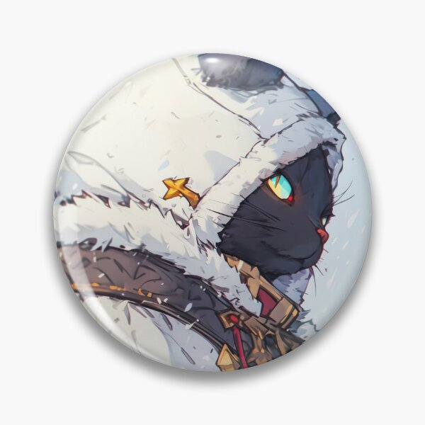 Item preview, Dark Cat Knight - Ice Guardian - Epic Winter Fantasy Art designed and sold by Nostosalgos.