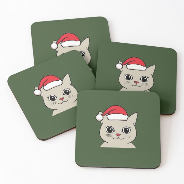 Item preview, Minimal Christmas Cat ?? designed and sold by pixelandpine.