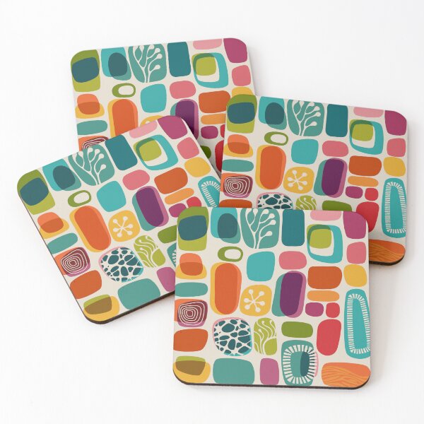 Item preview, Retro Mid Century Modern Colorful  Atomic Amoeba  designed and sold by RetroMaggie.
