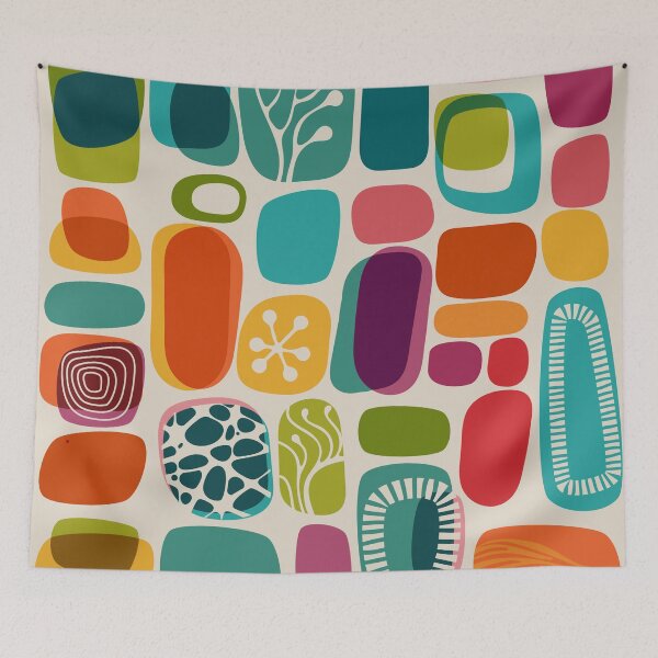 Item preview, Retro Mid Century Modern Colorful  Atomic Amoeba  designed and sold by RetroMaggie.