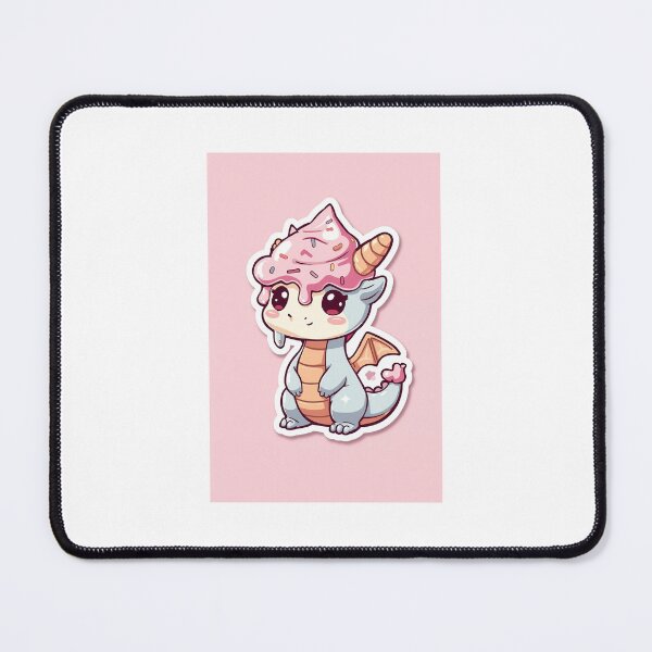 Item preview, Ice Cream Dragon – Kawaii Chibi Sticker designed and sold by EdgeFlow.