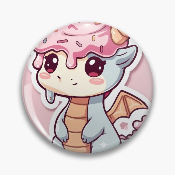 Item preview, Ice Cream Dragon – Kawaii Chibi Sticker designed and sold by EdgeFlow.