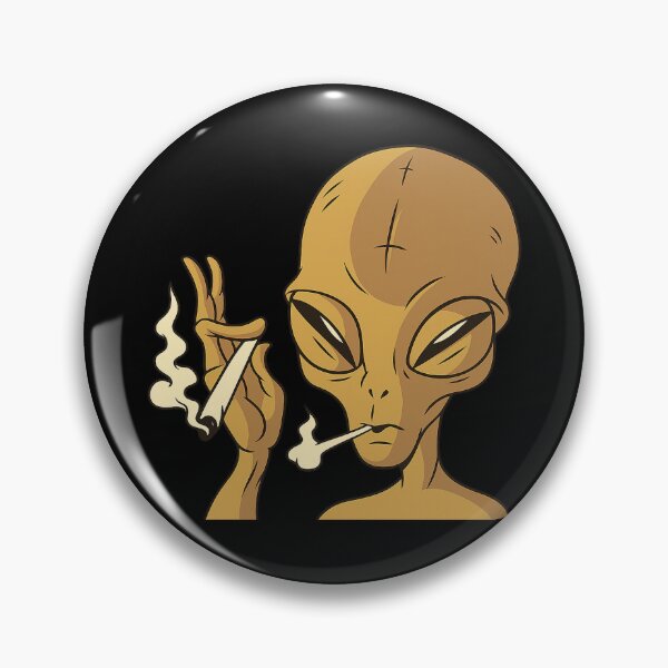 Item preview, Cool Alien Smoking Cartoon Illustration | Extraterrestrial Character Art | Sci-Fi Alien designed and sold by DrawHandArt.
