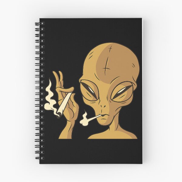 Item preview, Cool Alien Smoking Cartoon Illustration | Extraterrestrial Character Art | Sci-Fi Alien designed and sold by DrawHandArt.