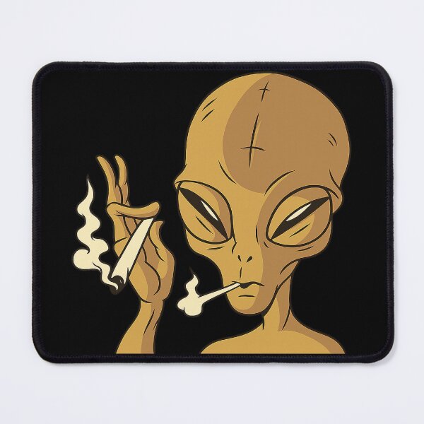 Item preview, Cool Alien Smoking Cartoon Illustration | Extraterrestrial Character Art | Sci-Fi Alien designed and sold by DrawHandArt.