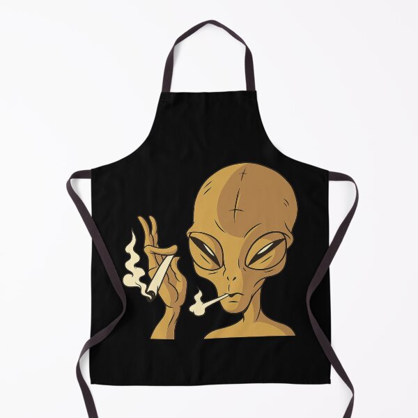Item preview, Cool Alien Smoking Cartoon Illustration | Extraterrestrial Character Art | Sci-Fi Alien designed and sold by DrawHandArt.