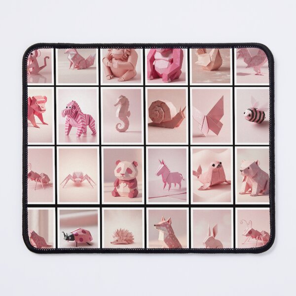 Item preview, #2 Cute Pink Origami Animals – Minimalist Paper Art Collection designed and sold by stephenignacio.