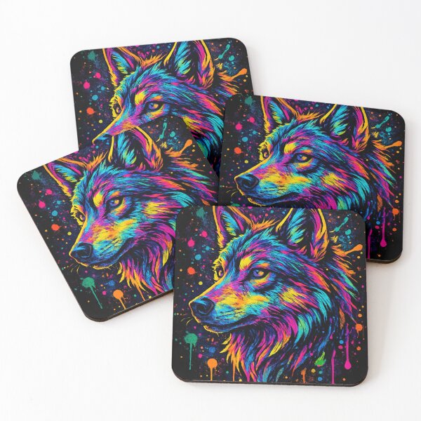 Item preview, Neon Graffiti Wolf – Bold Urban Art designed and sold by kastabembe.