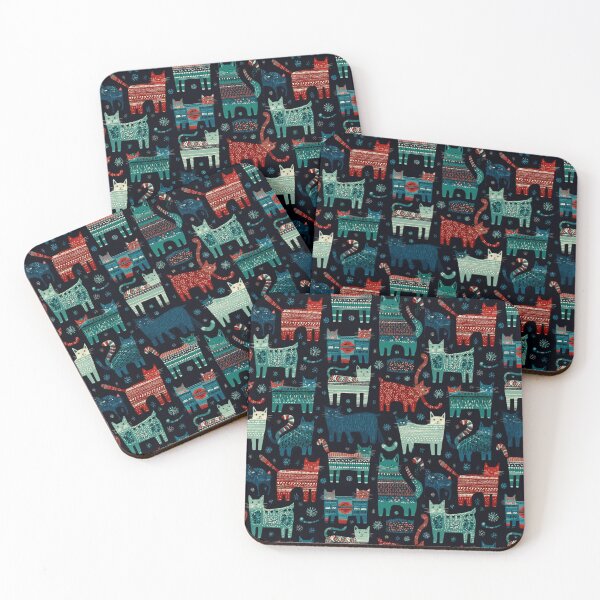 Item preview, Cute Colorful Cats Pattern – Adorable Hand-Drawn Cat  designed and sold by MOONE FLOWER.