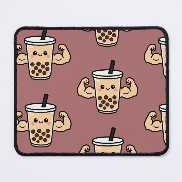Item preview, Kawaii Buff Bubble Tea Sticker – Cute Muscular Boba Cup Flexing Arms designed and sold by joshferatu.