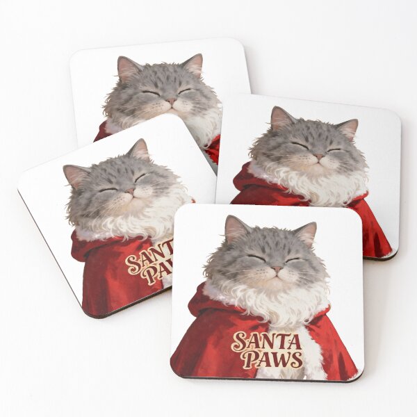 Item preview, Santa Paws - Funny Christmas Cat Gift designed and sold by VisionWeaveLab.