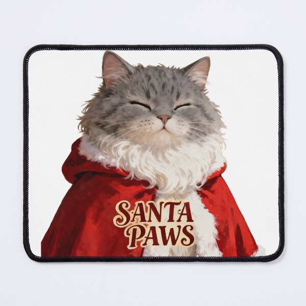 Item preview, Santa Paws - Funny Christmas Cat Gift designed and sold by VisionWeaveLab.