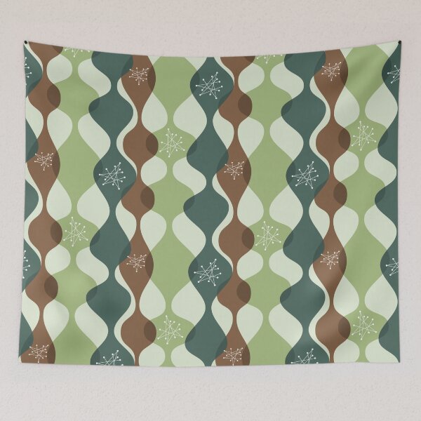 Item preview, Retro Mid Century 1960s Wavy Atomic Starburst designed and sold by RetroMaggie.