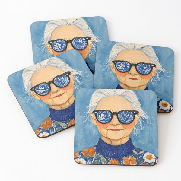 Item preview, Retro Floral Grandma Portrait designed and sold by Liededrom..