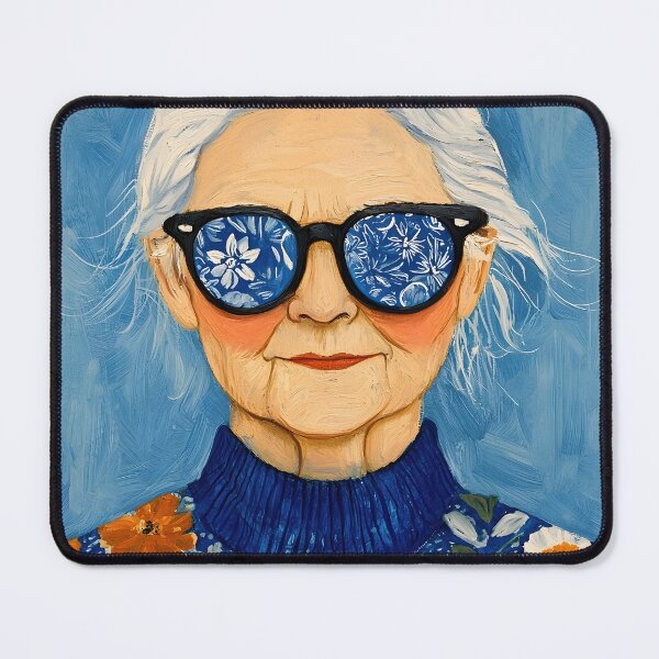 Item preview, Retro Floral Grandma Portrait designed and sold by Liededrom..