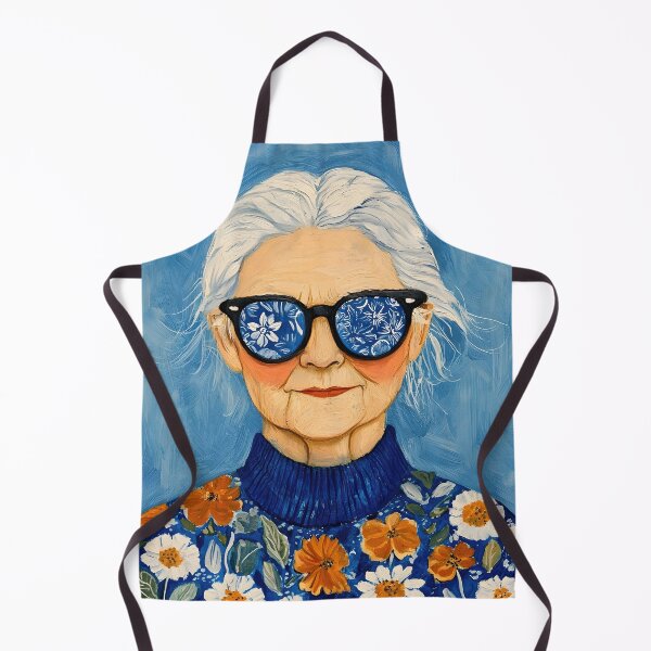 Item preview, Retro Floral Grandma Portrait designed and sold by Liededrom..