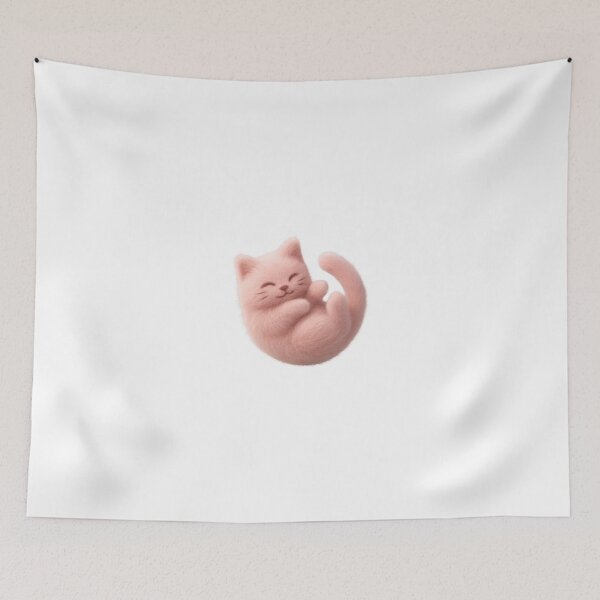Item preview, Smiling Pink Kitten with Soft Fur designed and sold by SoftBloom Art.