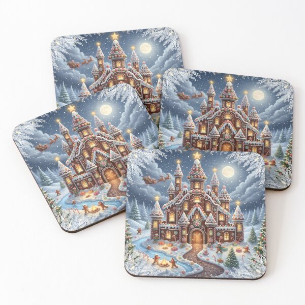 Item preview, Magical Gingerbread House with Santa Sleigh, Campfire & Snowy Night Charm designed and sold by FusionGaze.