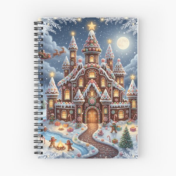 Item preview, Magical Gingerbread House with Santa Sleigh, Campfire & Snowy Night Charm designed and sold by FusionGaze.