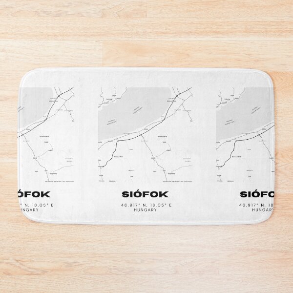 Item preview, Siófok Hungary Map | Minimalist Lake Balaton City Poster designed and sold by RM-Journey.