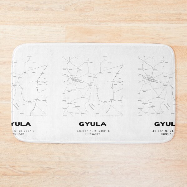 Item preview, Gyula Hungary Map | Minimalist Black & White City Poster designed and sold by RM-Journey.