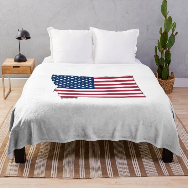 Item preview, Montana USA Flag Silhouette – Stars and Stripes State Outline designed and sold by Paper Drip.
