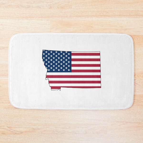 Item preview, Montana USA Flag Silhouette – Stars and Stripes State Outline designed and sold by Paper Drip.