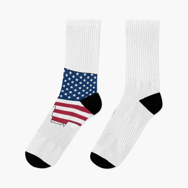Item preview, Montana USA Flag Silhouette – Stars and Stripes State Outline designed and sold by Paper Drip.