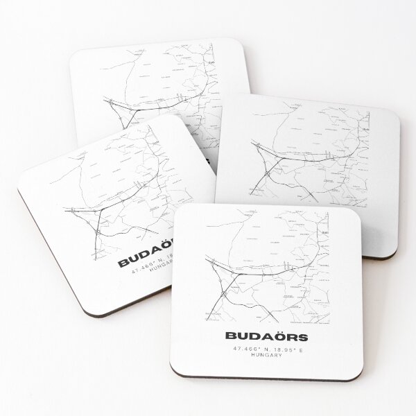 Item preview, Budaörs Hungary Map | Minimalist Black & White City Print designed and sold by RM-Journey.