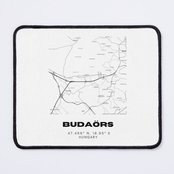 Item preview, Budaörs Hungary Map | Minimalist Black & White City Print designed and sold by RM-Journey.