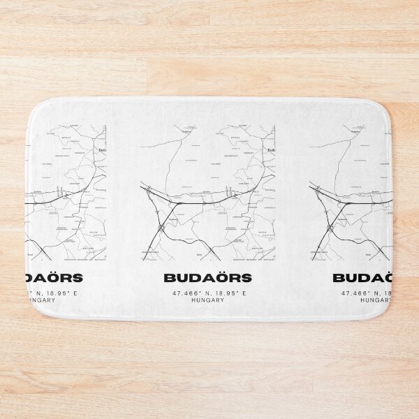 Item preview, Budaörs Hungary Map | Minimalist Black & White City Print designed and sold by RM-Journey.