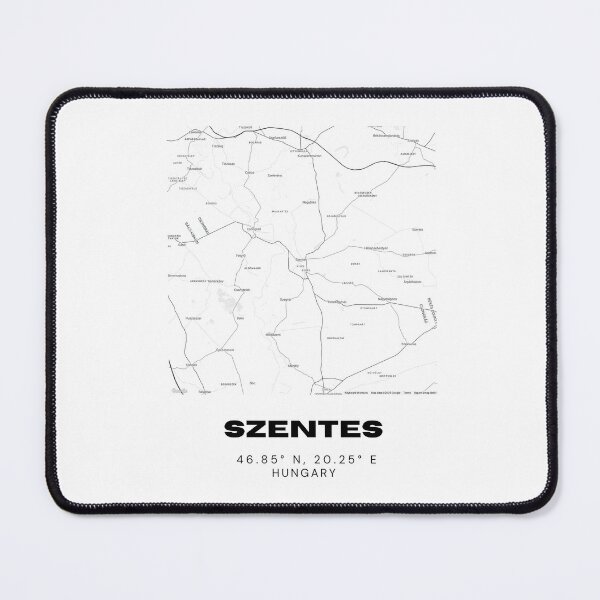 Item preview, Szentes Hungary Map | Minimalist Black & White Poster designed and sold by RM-Journey.