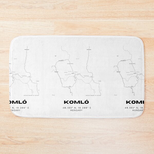 Item preview, Komló Hungary Map | Minimalist Black & White City Poster designed and sold by RM-Journey.