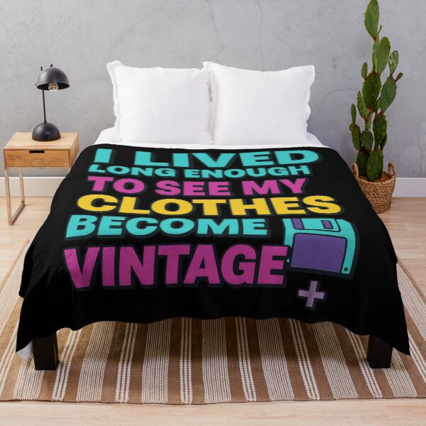 Item preview, I Lived Long Enough to See My Clothes Become Vintage – 90s Retro Neon Text designed and sold by Ombrya.