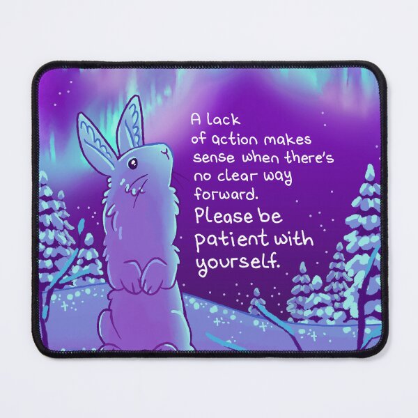 Item preview, "A Lack of Action Makes Sense" Encouraging Aurora Rabbit designed and sold by thelatestkate.