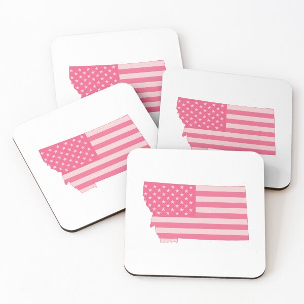 Item preview, Montana State Pop Pink Stars & Stripes – Trendy Pink designed and sold by Paper Drip.