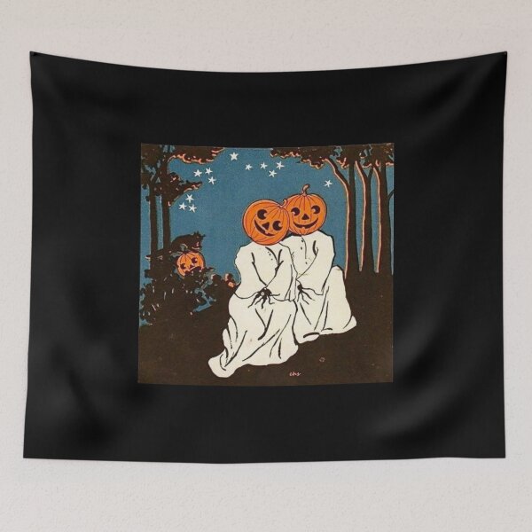 Item preview, Halloween Ghost Pumpkin Couple designed and sold by Oniyasha.