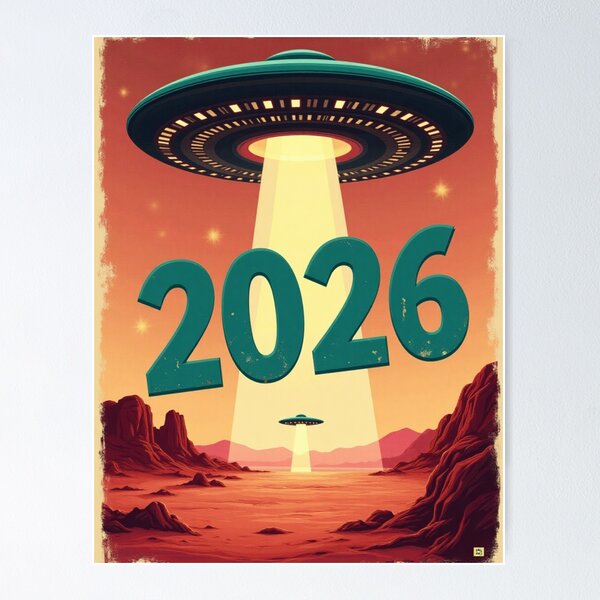 Item preview, Vintage UFO Sightings 2026 | 1950s Flying Saucer Retro Alien Sci-Fi designed and sold by Antik by Schulz.