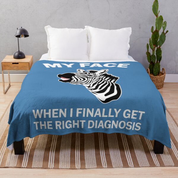 Item preview, EDS Awareness Zebra: My Face When I Get The Right Diagnosis designed and sold by Jesabee Designs.